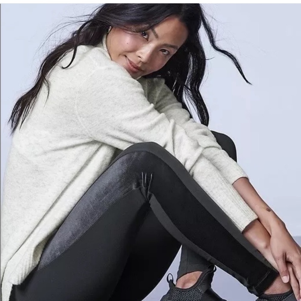 Athleta Velvet Metro Tux Black High Rise Pant Leggings